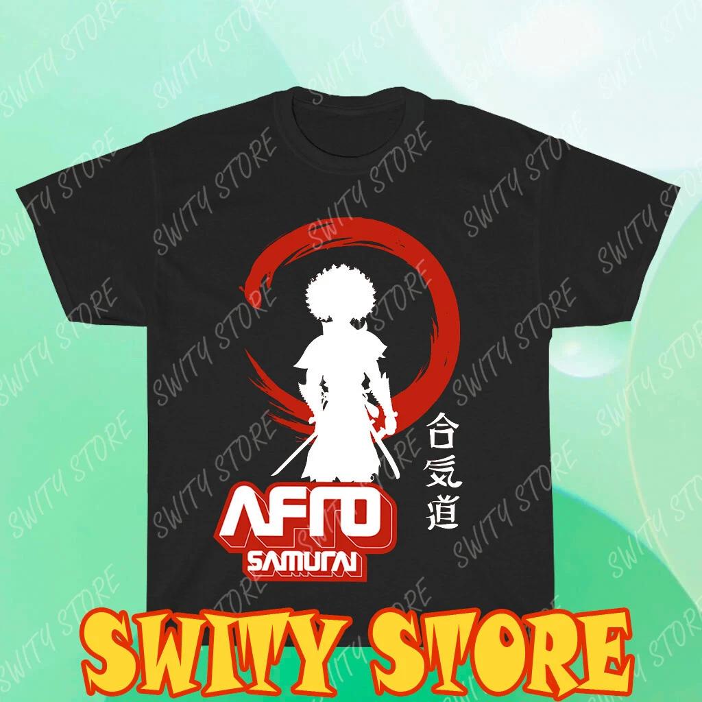 Men's and Women's T-shirts Afro Samurai Anime Cartoon