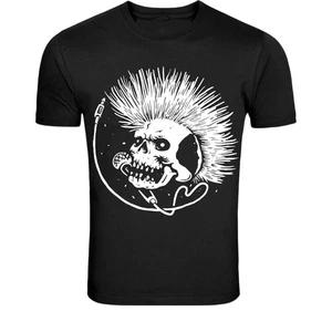 Punk Skull Mohawk unisex T-Shirt - Rock Music Rebel Graphic Tee