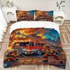 Firefighters Blaze Print 3Pcs Bedding Setduvet Cover With 2 Bedropillowcase Home Birthday Gift