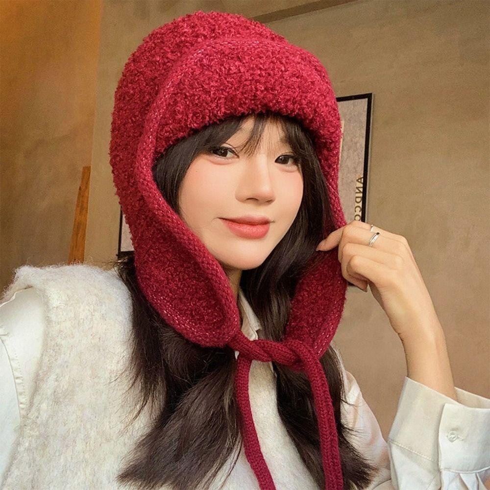 Teddy Fleece Bonnet Caps Thickened Lei Feng Hat Fashion Winter Plush Hat Outdoor