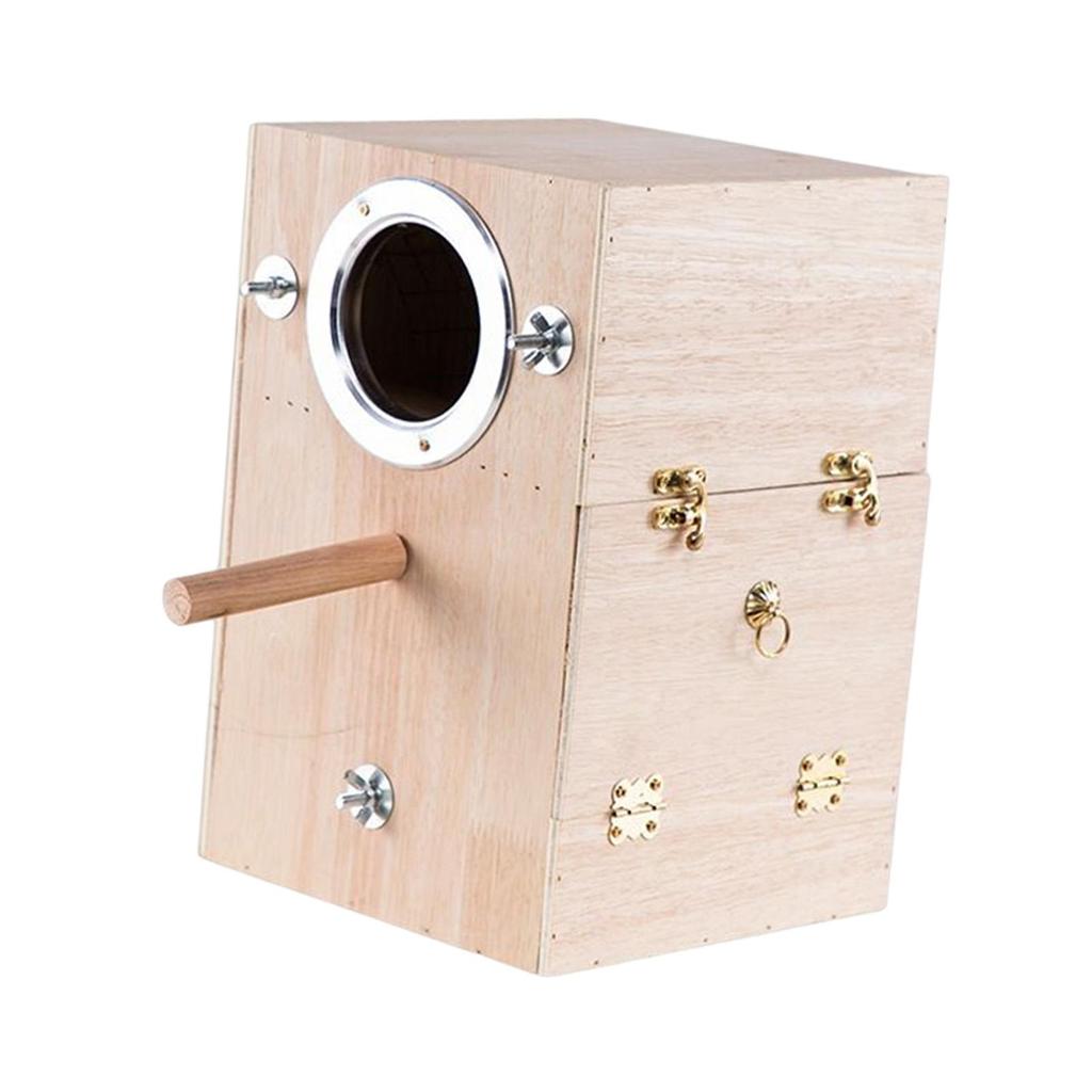 Parrot Breeding Box Birdhouse Wooden Birdhouse for Cockatoo Parakeet Garden