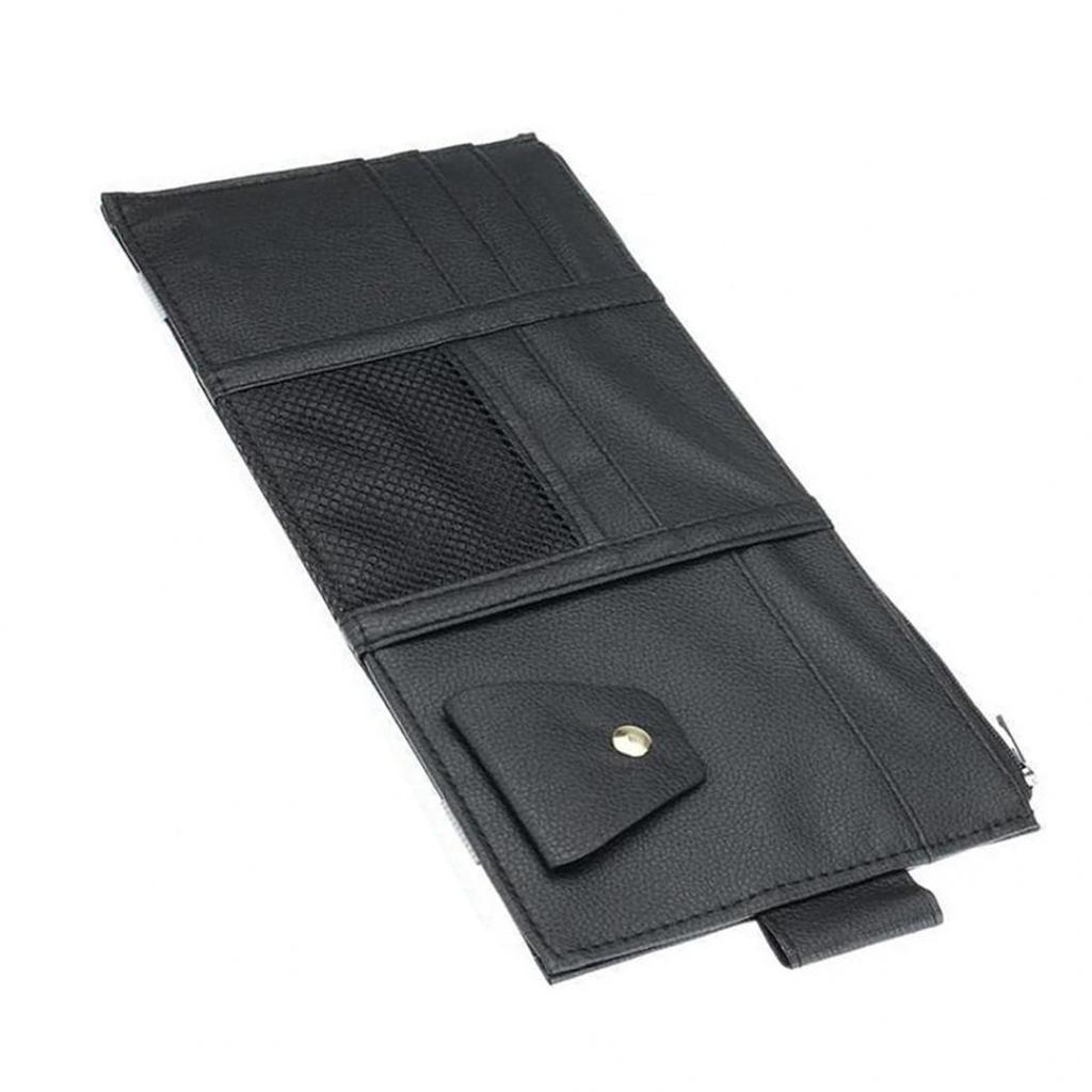 Сумка для хранения автомобильного солнцезащитного козырька из искусственной кожи, очки, билет, органайзер для мобильного телефона