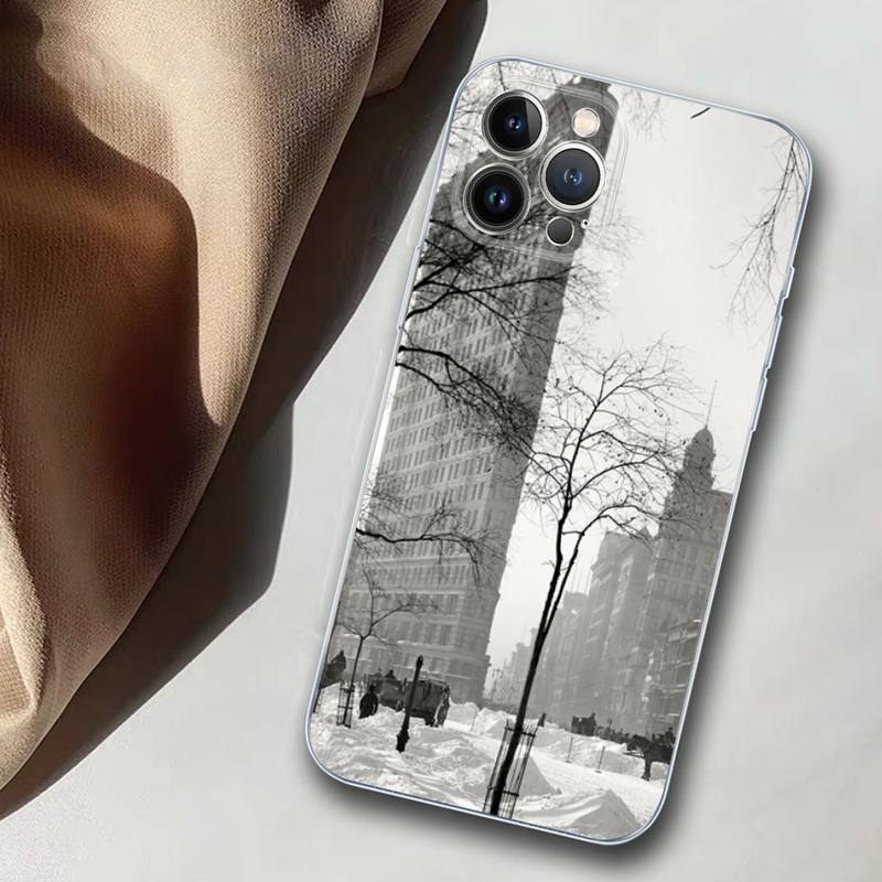 Зимний чехол для телефона New York Central, мягкий силиконовый чехол для iphone 14 13 12 11 Pro Mini XS MAX 8 7 6 Plus X XS XR
