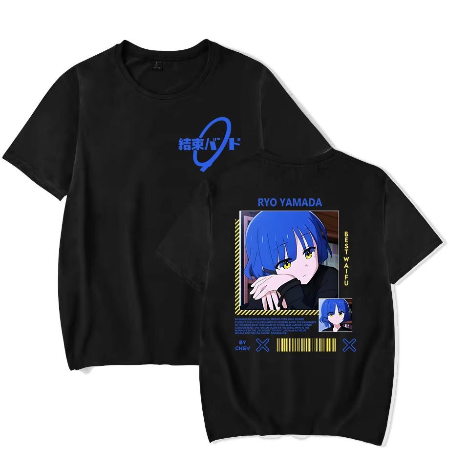 Bocchi The Rock Gotou Hitori Classic Manga Graphic T‑Shirt Japanese Anime Harajuku Hip‑Hop Cotton Loose Oversized Casual Streetwear Tops For Men Women