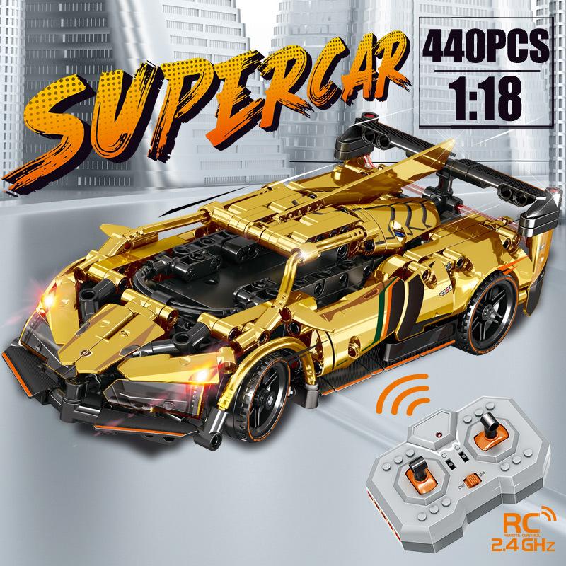 Минди 1:18 Модель радиоуправляемой машины Технология 2.4G Сборка машины Строительный блок Подарок для мальчика Гоночная игрушка Машина из строительных блоков