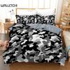 Camo Duvet Cover Set Camouflage Concept Concealment Bedding Set King Size Grey Black Twin Comforter Cover For Kids Teens Adults