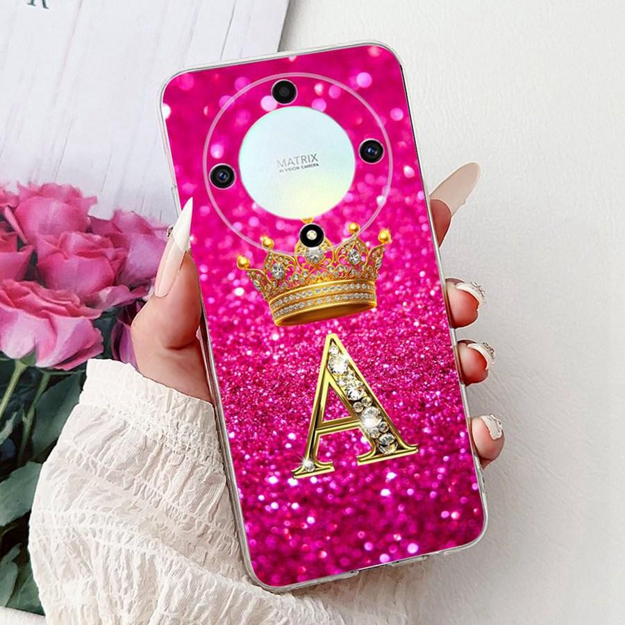 Чехол For Honor Magic6 Lite Корона Буква ТПУ Мягкий Силикон Для Honor X9b x9a Magic 5 6 Lite 5G Защитная Оболочка Задняя Крышка Fundas