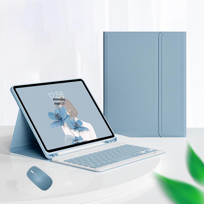 Защитный кожаный чехол для Samsung Tab S11 с магнитной Bluetooth-клавиатурой, мышью и поддержкой корейского/испанского языка