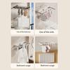 Foldable Drying Rack Wall Mounted Laundry Rack Clothes Drying Rack Double Pole Clothes Rack for Laundry Room Balcony
