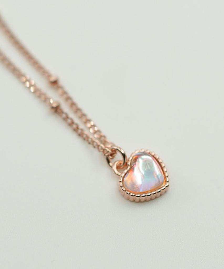 Серебряное ожерелье Alleun 925 пробы с объемным сердцем, серебряным шариком и кристаллом