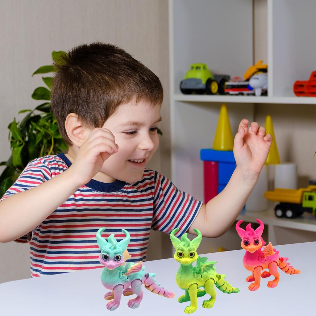 3D-печатные глаза дракона-симуляции Реалистичный летающий дракон с подвижными суставами Настольные украшения Поделки Детские игрушки