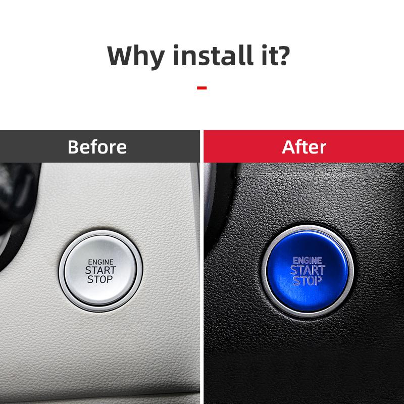 Car One-click Start Stop Button Protective 3d Engine Ignition Panel Trim For Hyundai Tucson Nx4 Hybrid N Line