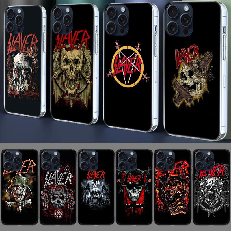 Slayer Heavy Metal Rock Band Capa Phone Case For Iphone 17 Air 16 Pro Max 15 12 Pro 14 Plus 17E 16E 11 13 Mini Cover Cases Funda