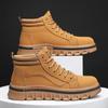Fashion New Men's Working Boots Autumn Winter Causal Men Shoes High Tops Outdoors Driving High Quality Thick Bottom Non-slip Mans Boot