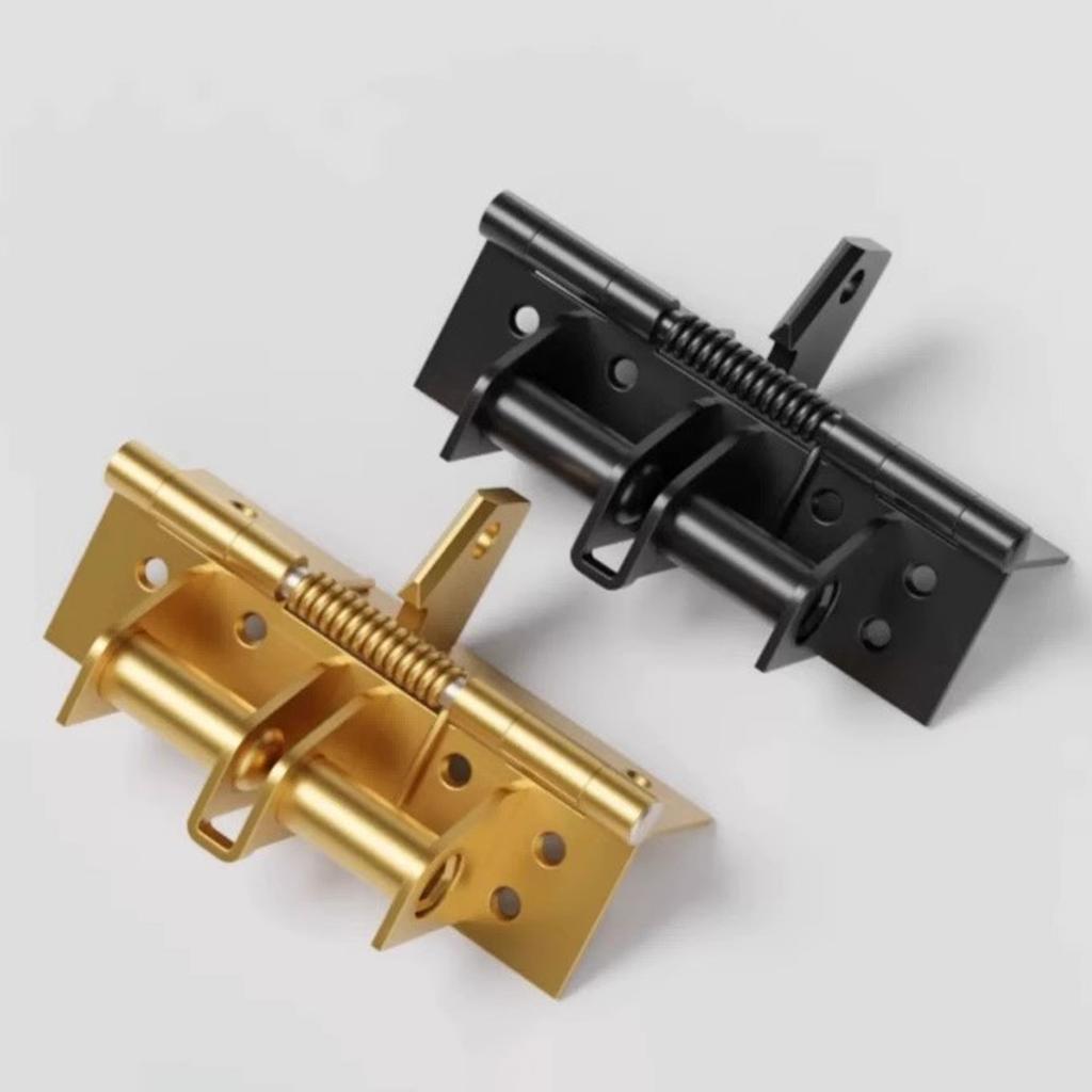 2Pcs Automatic Door Hinge Automatic Closing Hinge Wood Door Closers 90 Degree Positioning Hinge Buffer Rebound Device