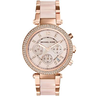 MK5896 Parker Chronograph женские часы розовое золото