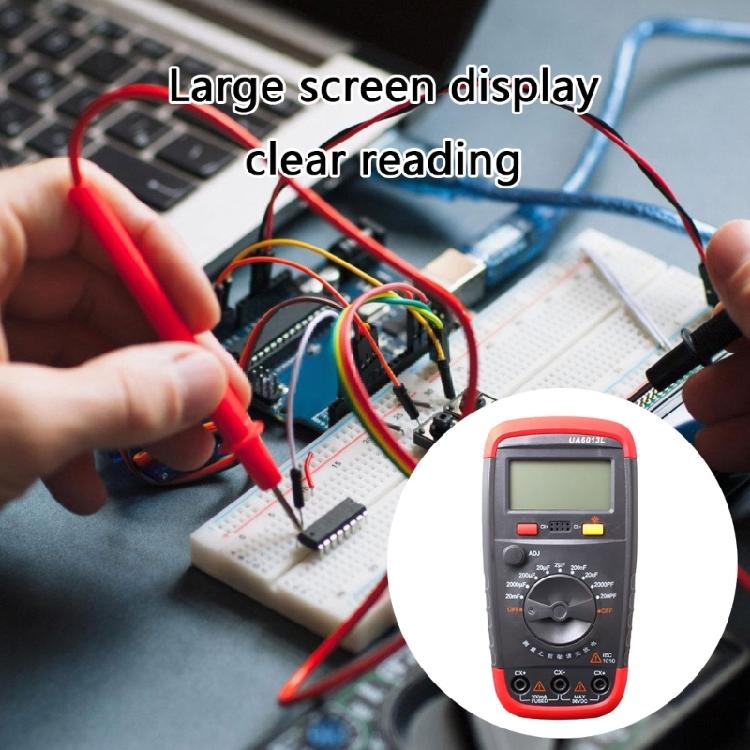 Electronic Capacitance Tester with Backlight LCD Screen ABS Multimeter for Clear Readings in Various Testing Environment