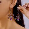Halloween Spider Themed Women Earrings Lightweight Zinc Alloy Funny Jewelry For Costume Parties And Everyday Wear