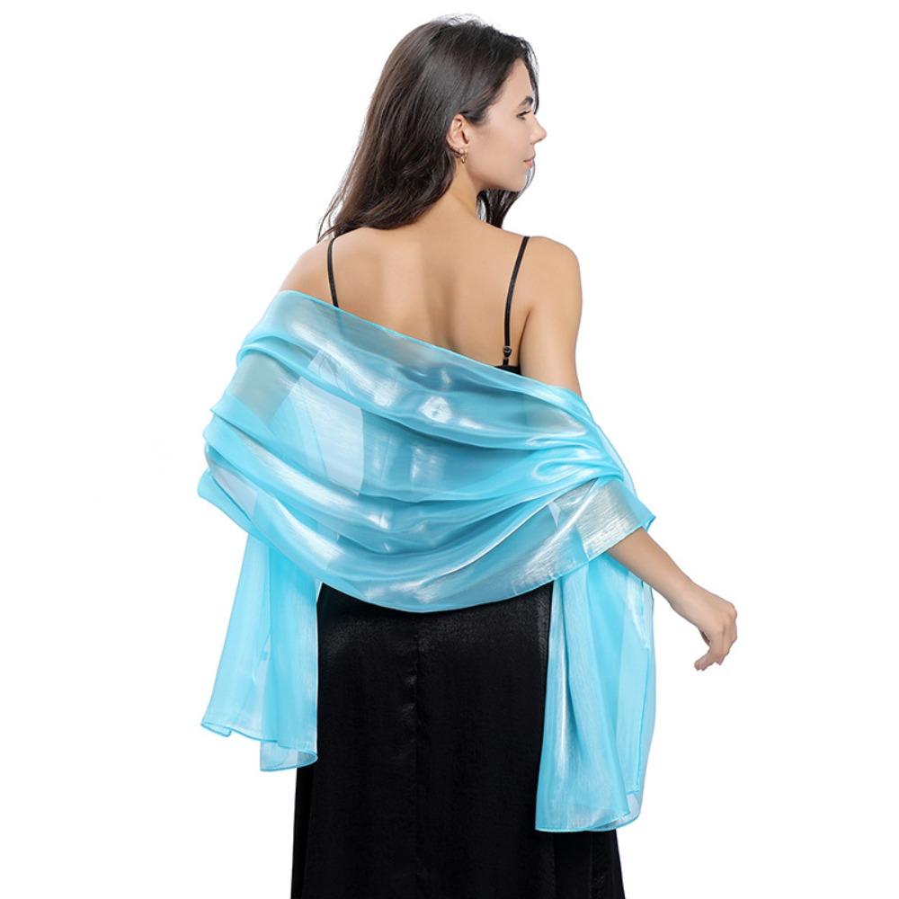 Satin Evening Dresses Shawl Pure Color Headscarf Fashion Scarf Women