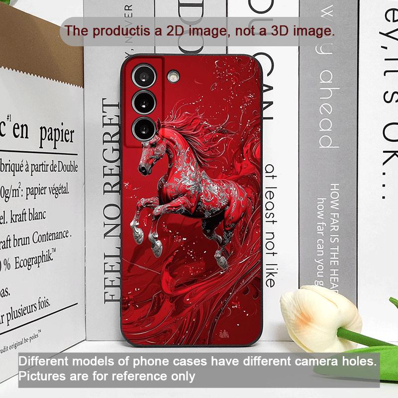 Модный Чехол для Телефона в Китайском Стиле с Принтом Красной Лошади для Huawei Nova 13 12 11 Pro 10 SE Mate 40 Pro Plus P60 P50 P40 Pro+ Мягкая Крышка