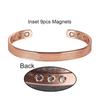 Ikuinen Pure Copper Magnetic Bracelets Adjustable 8mm Wide High Magnet Open Cuff Bangle Vintage Jewelry Resizable