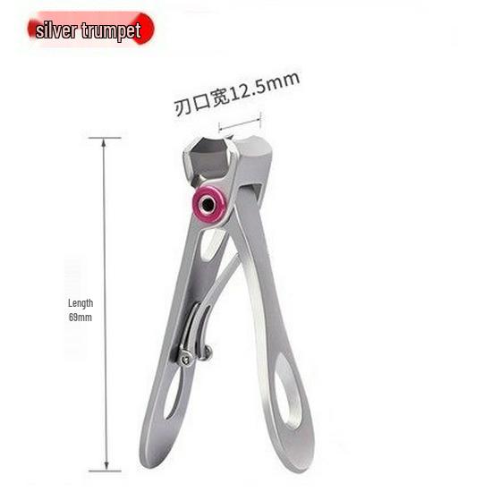 Немецкая нержавеющая сталь Ножницы для ногтей с широким лезвием и защитой от брызг с пилкой