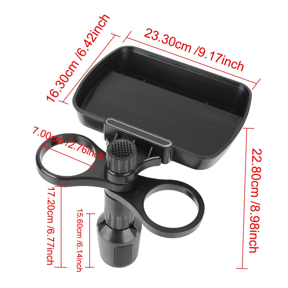 Подставка для телефона с вращением на 360 градусов, автомобильный подстаканник, подставка для напитков, регулируемый автомобильный столик для еды