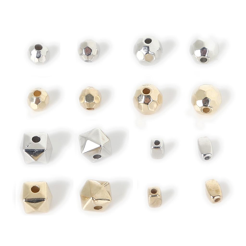 100-500Pcs Acrylic CCB Faceted Geometry Seed Spacer Beads for Jewelry Making DIY Bracelet Necklaces