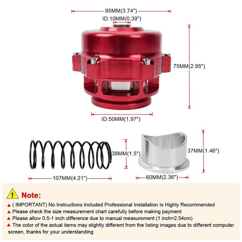 Модифицированный клапан сброса давления BOV TB, выпускной клапан TB TIAL 50MM, клапан сброса 35PSI, аксессуары для модификации автомобиля