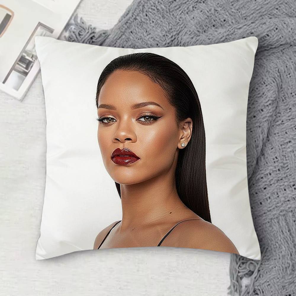 RRihanna Doublesided Printed Square Decorative Cushion Cover for Sofa Living Room Home Decor