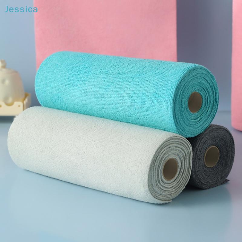 Многоразовые рулонные кухонные полотенца (Многоцветный) - Моющиеся салфетки из микрофибры для уборки и сушки посуды