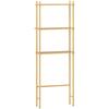 Bamboo Space Saving Mobile Sopra WC With 3 Shelves And Slats 63.5x25.5x181 Cm Wood Color