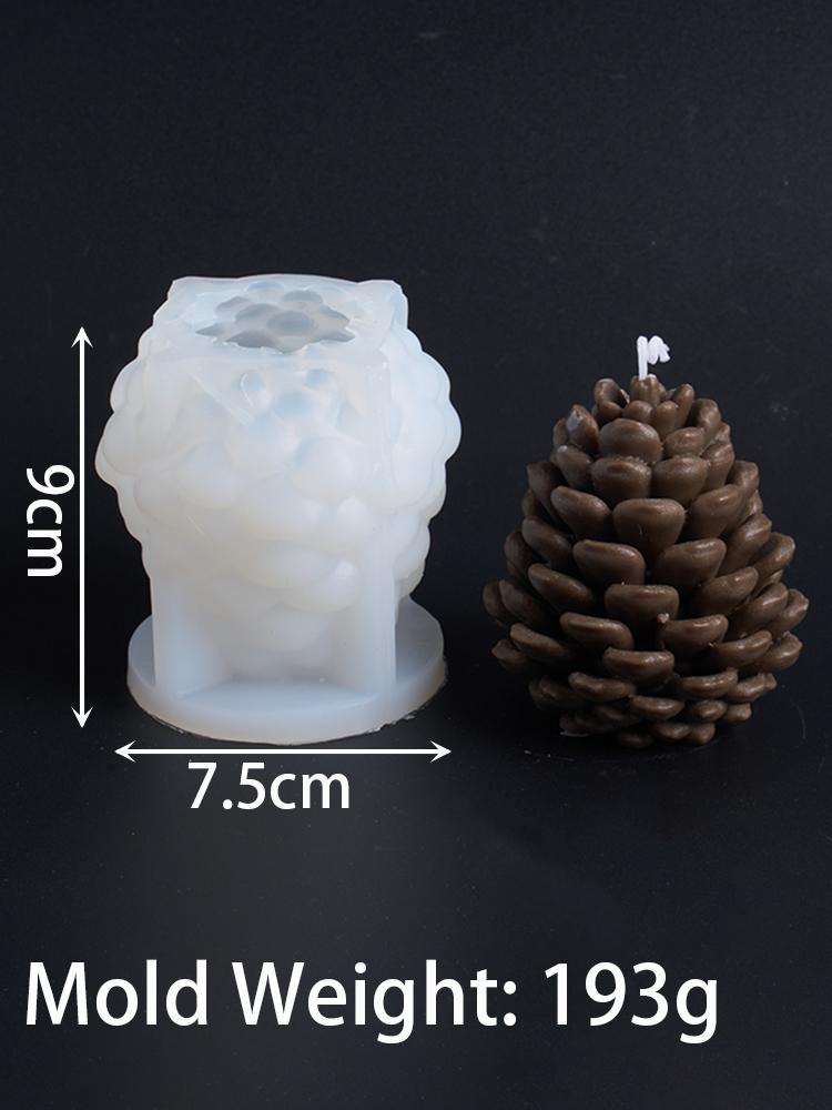 3D Форма для свечей из силикона в виде сосновой шишки DIY Рождественский Ornament Поделка Инструмент для изготовления подарков Мыло для ароматерапии Гипс Смола Формы Домашний Рождественский Декор