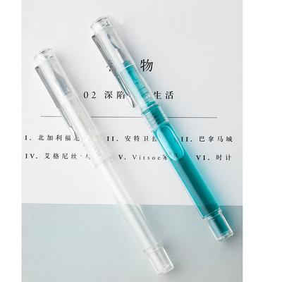 1 шт. Прозрачная перьевая ручка с чернилами Crystal Impression Fine Nib канцелярские принадлежности для письма, школьные принадлежности