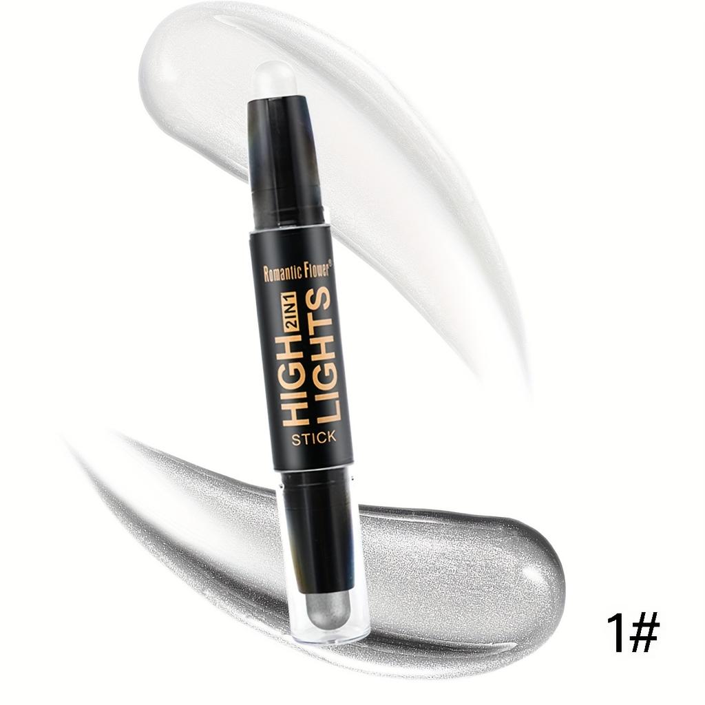 Double Head Highlighter Stick Contouring Stick Eyeshadow Contour 3 In 1 Makeup Waterproof Makeup