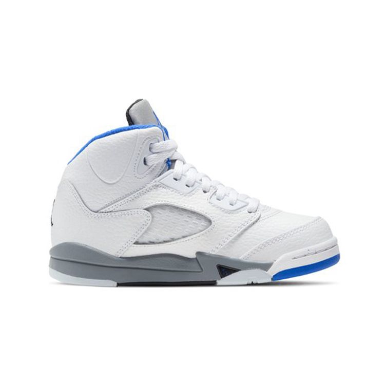 Детские кроссовки Air Jordan 5 Retro PS Stealth 2.0 Белые Черные Гипер-королевский 440889-140