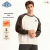 LUKKEN Men's American Retro Fleece-Lined Raglan T-Shirt