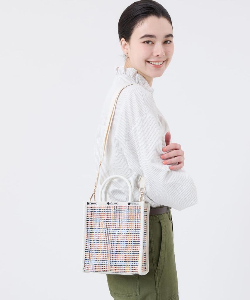 Сумка через плечо WOVEN MINI TOTE 1893 Multi Mesh Sand [LeSportsac] [Официальная] N/S / /