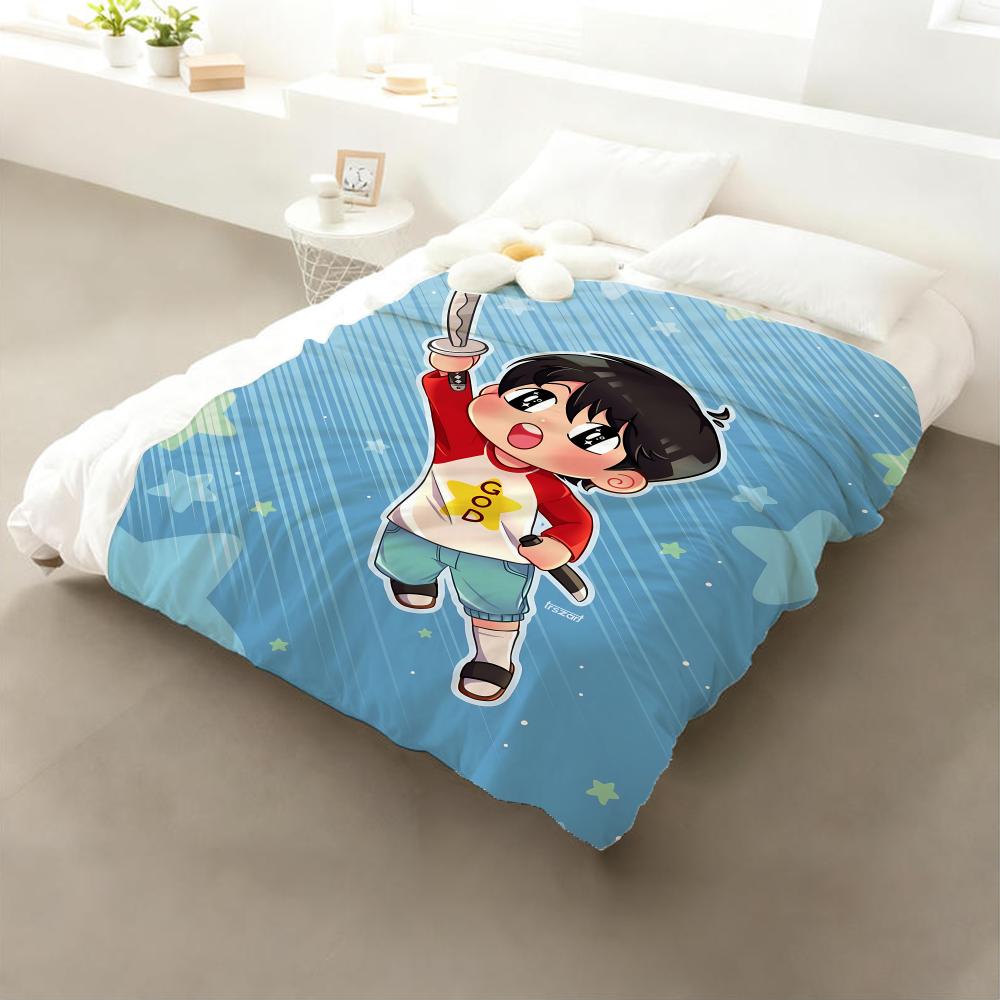 Anime Cute Anime Kotaro Lives Alone Throw Flannel Throw Blanket: Soft Kid-Friendly Warm Anti-Static All Season Washable Couch