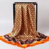 Spring/Summer New Women'S Silk Scarf 90 * 90cm Simulated Silk Twill Square Scarf Fashion Printed Large Square Scarf Professional Scarf
