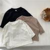 Bamboo Cotton Long Sleeve T-Shirt - Versatile Korean Style Base Layer for Men, Women, and Children, Perfect for Spring and Autumn