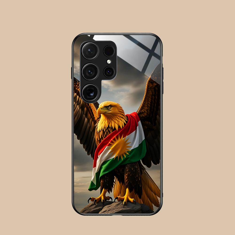 Стеклянный чехол для мобильного телефона с флагом Курдистана для Samsung Galaxy S26 S25 S24 S23 S22 S21 S20 Note20 Plus FE Ultra Цветная крышка