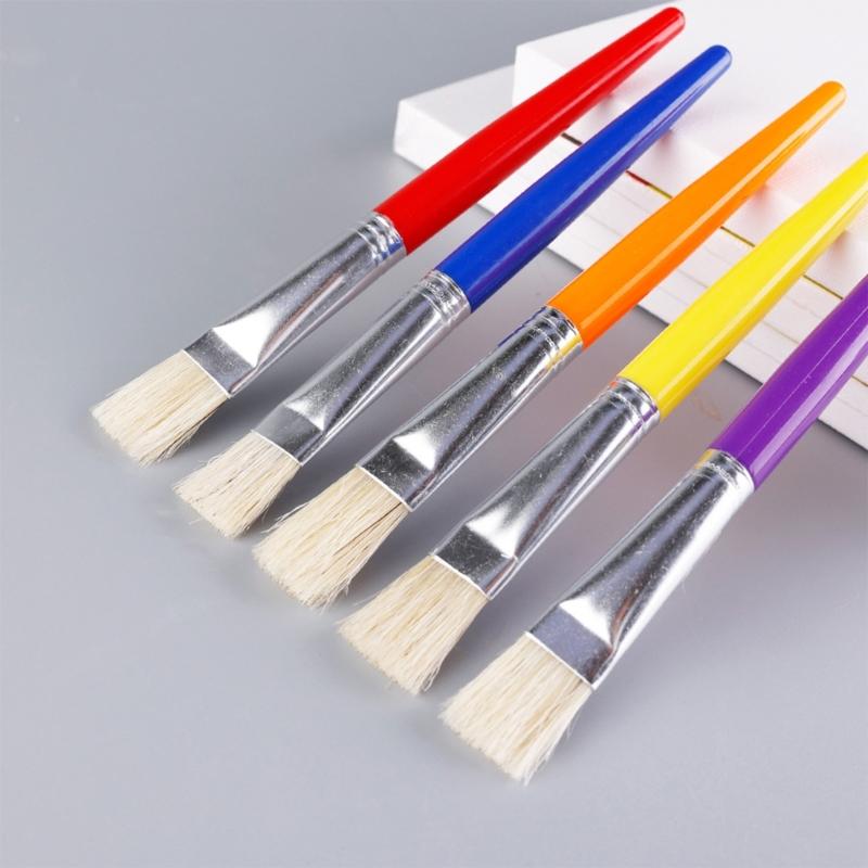 10/12/24/30 шт. Детские кисти для рисования, цветные кисти для художника, начинающего, для масла, акрила, акварели, для росписи камней, холста
