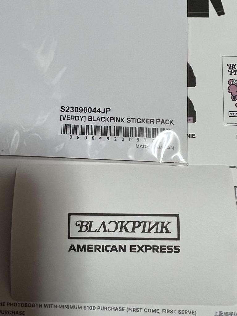 [USED] VERDY × BLACKPINK Sticker Novelty Set for AMEX Members