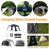 Уличный Кемпинг Серебристое Покрытие Навес Защитный От УФ Кемпинговая Палатка-Купол PU3000MM Водонепроницаемый Навес для Барбекю Пляжный Павильон для Пикника