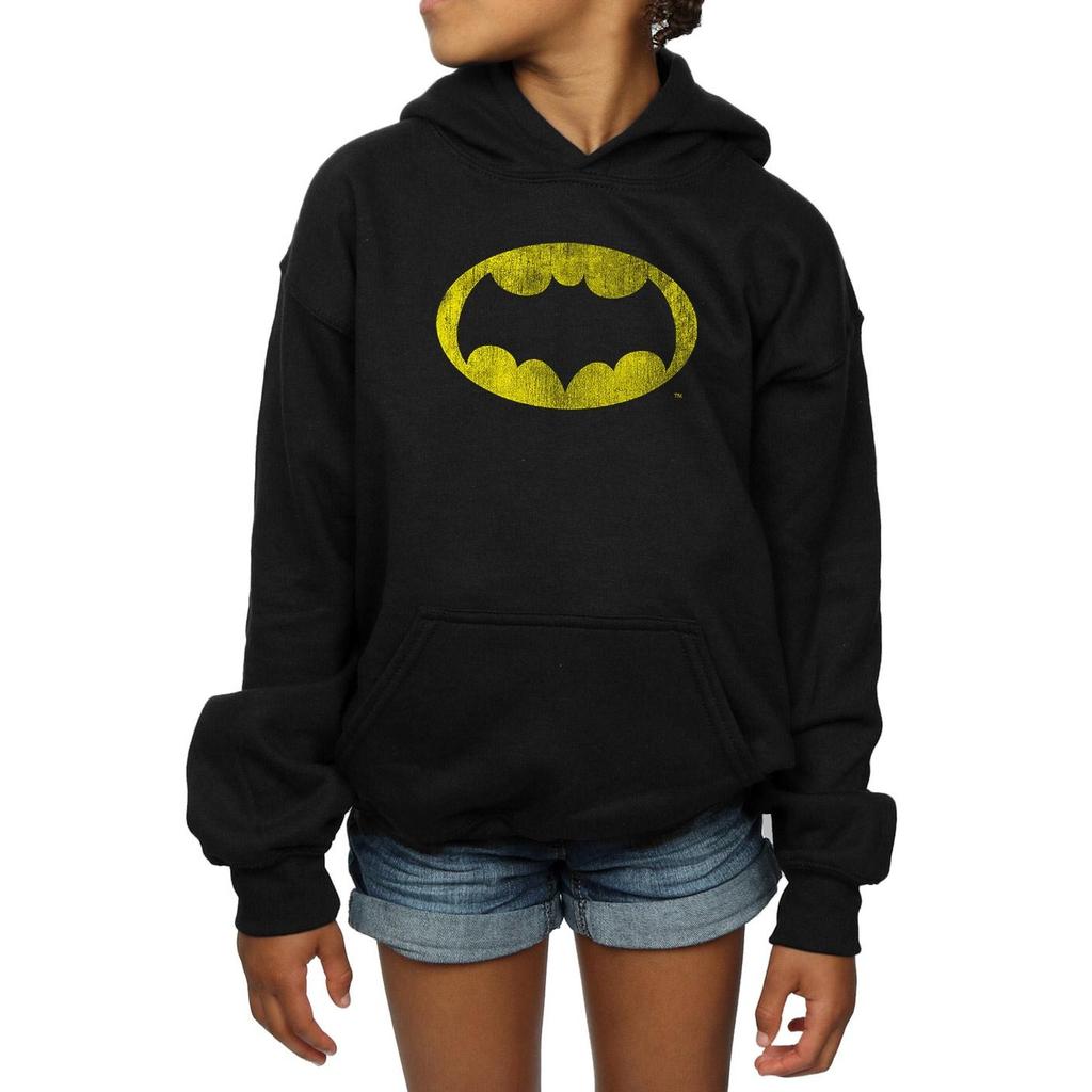 DC Comics Girls Batman TV Series Distressed Logo Hoodie