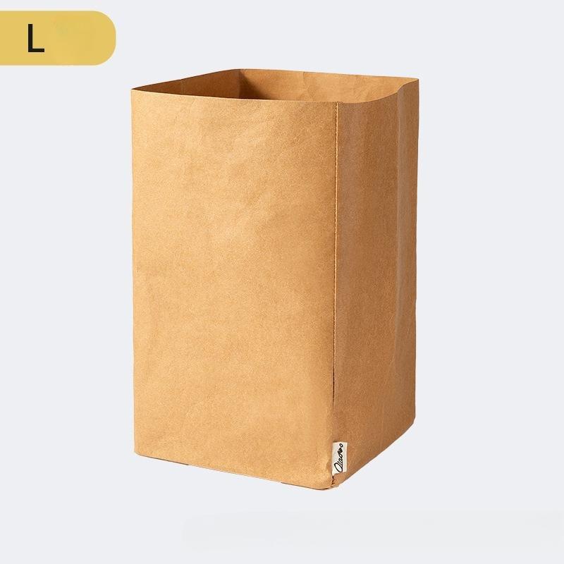 Высококачественный моющийся крафт-бумажный мешок для хранения - Классический бежевый, Складной органайзер для кистей для макияжа, Косметики, Кухонных принадлежностей