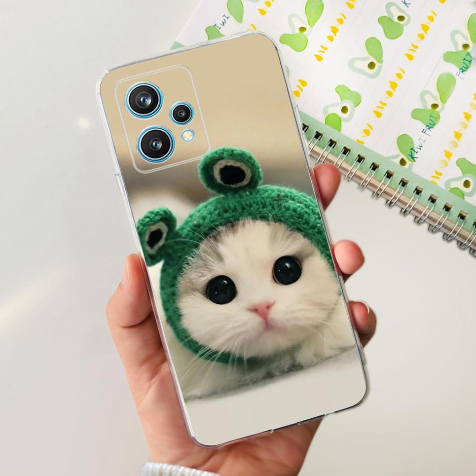 RMX3521 Чехол для телефона Realme 9 4G Задняя крышка С узором Сердце Любовь для пары Защита камеры Бампер Для Realme9 Мягкий силиконовый чехол
