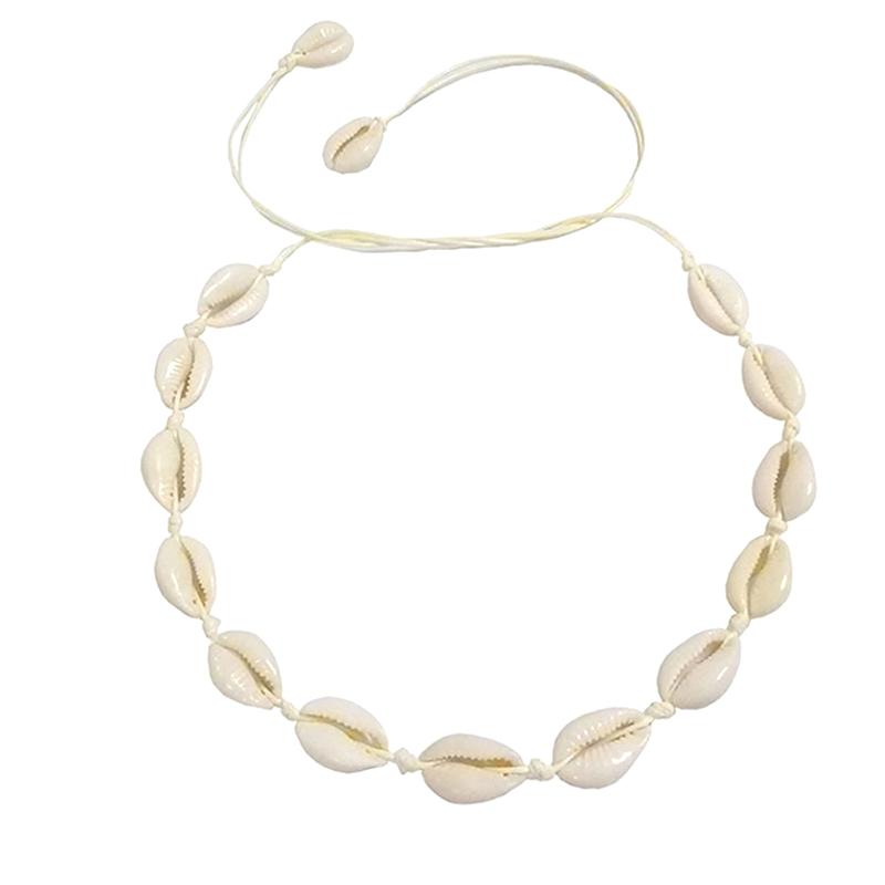 Boho Beach Bohemian Shell Choker Necklaces For Women Girls Summer Jewelry Chained Shell Pendants Necklace