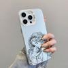 Beautiful Flower Girl Line Design Durable Laser Phone Case For Samsung Galaxy S21 S23 S24 FE S25 S24 S23 S22 Ultra Plus Covers